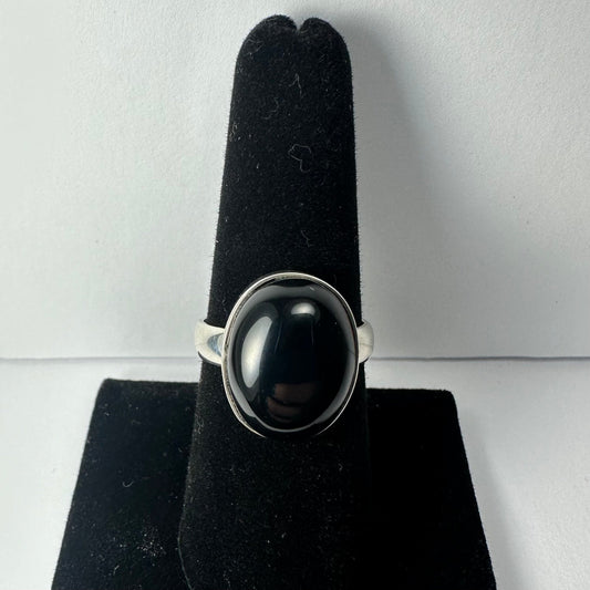 Black Onyx Ring - Size 8