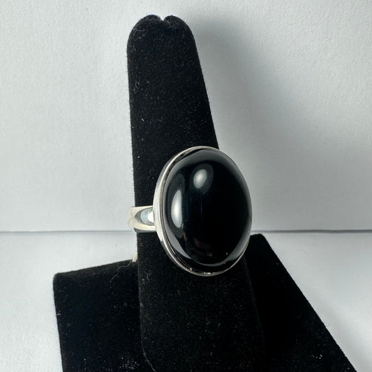 Black Onyx Ring - Size 8.5