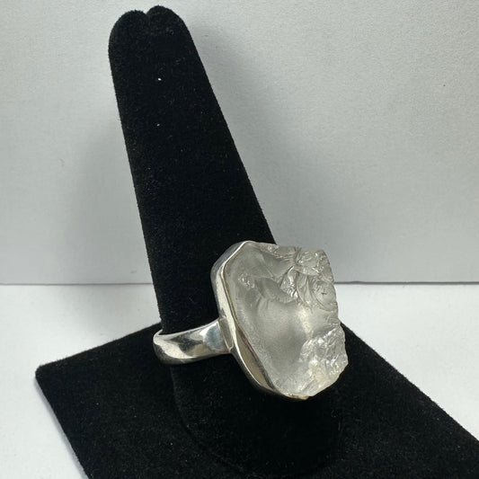 Natural Rough Quartz Ring - Size 11.5
