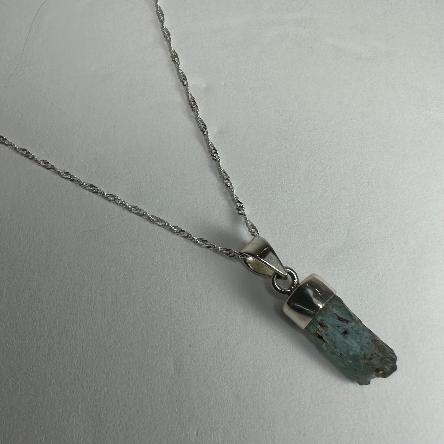 Natural Aquamarine Beryl Pendant