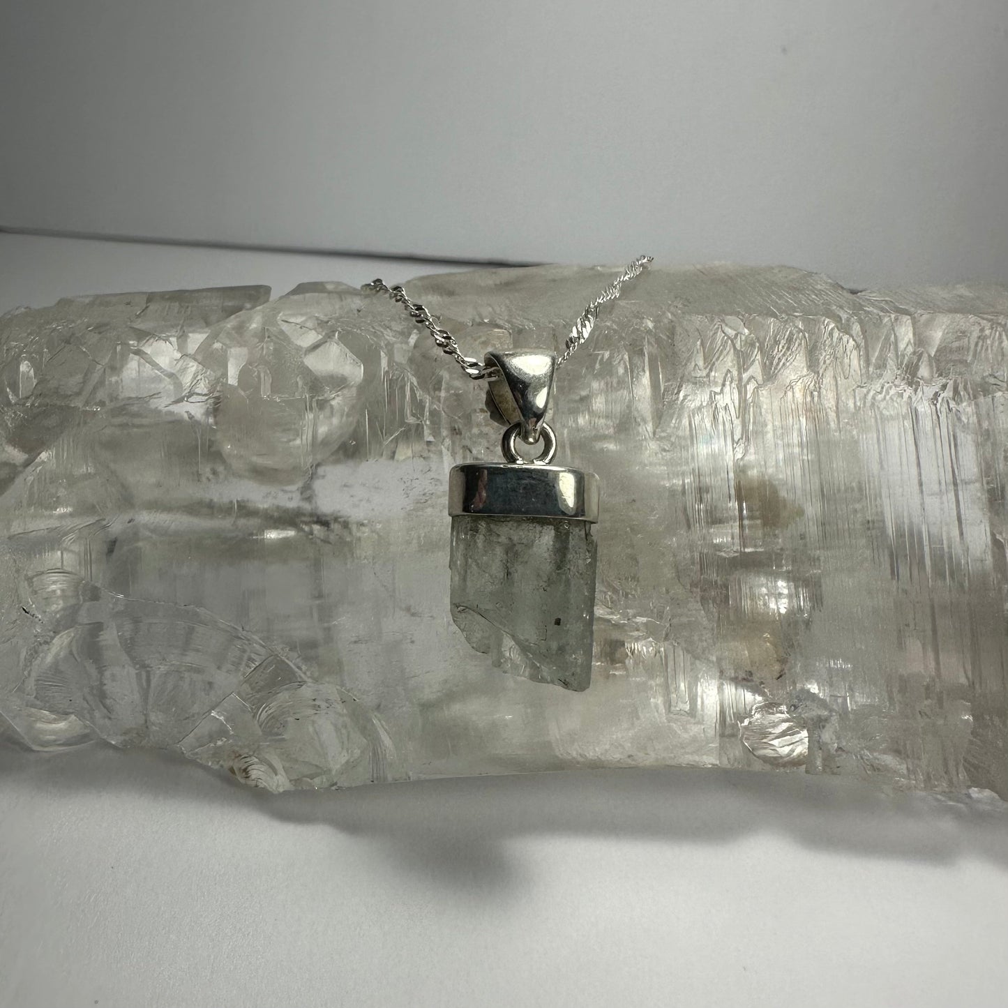 Natural Aquamarine Beryl Pendant