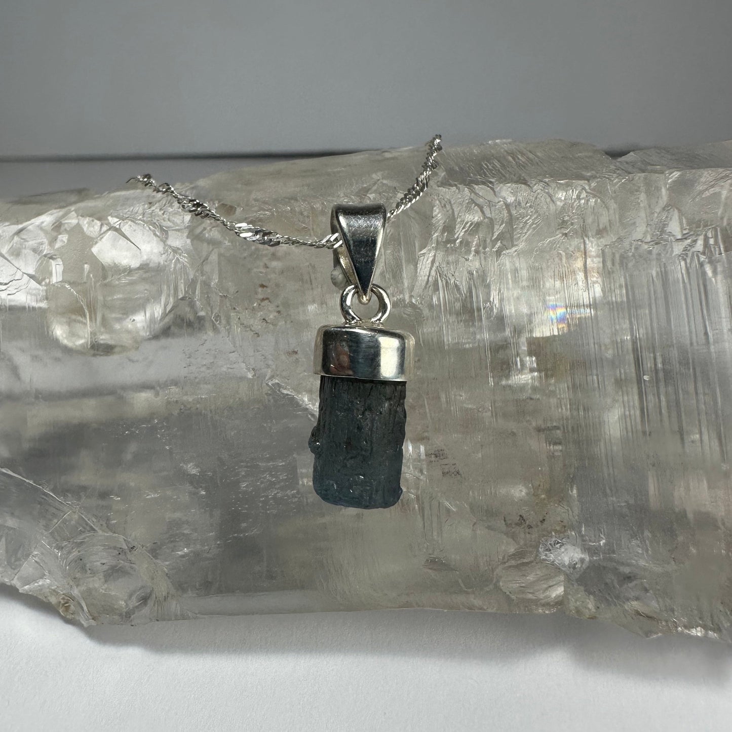 Natural Aquamarine Beryl Pendant