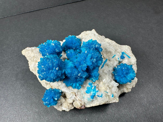 Cavansite with Stilbite on Matrix from Maharashtra, Pune, India