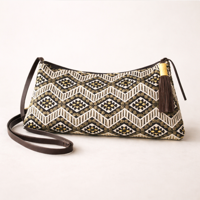Geometric Crossbody Embroidered Bag - Thailand