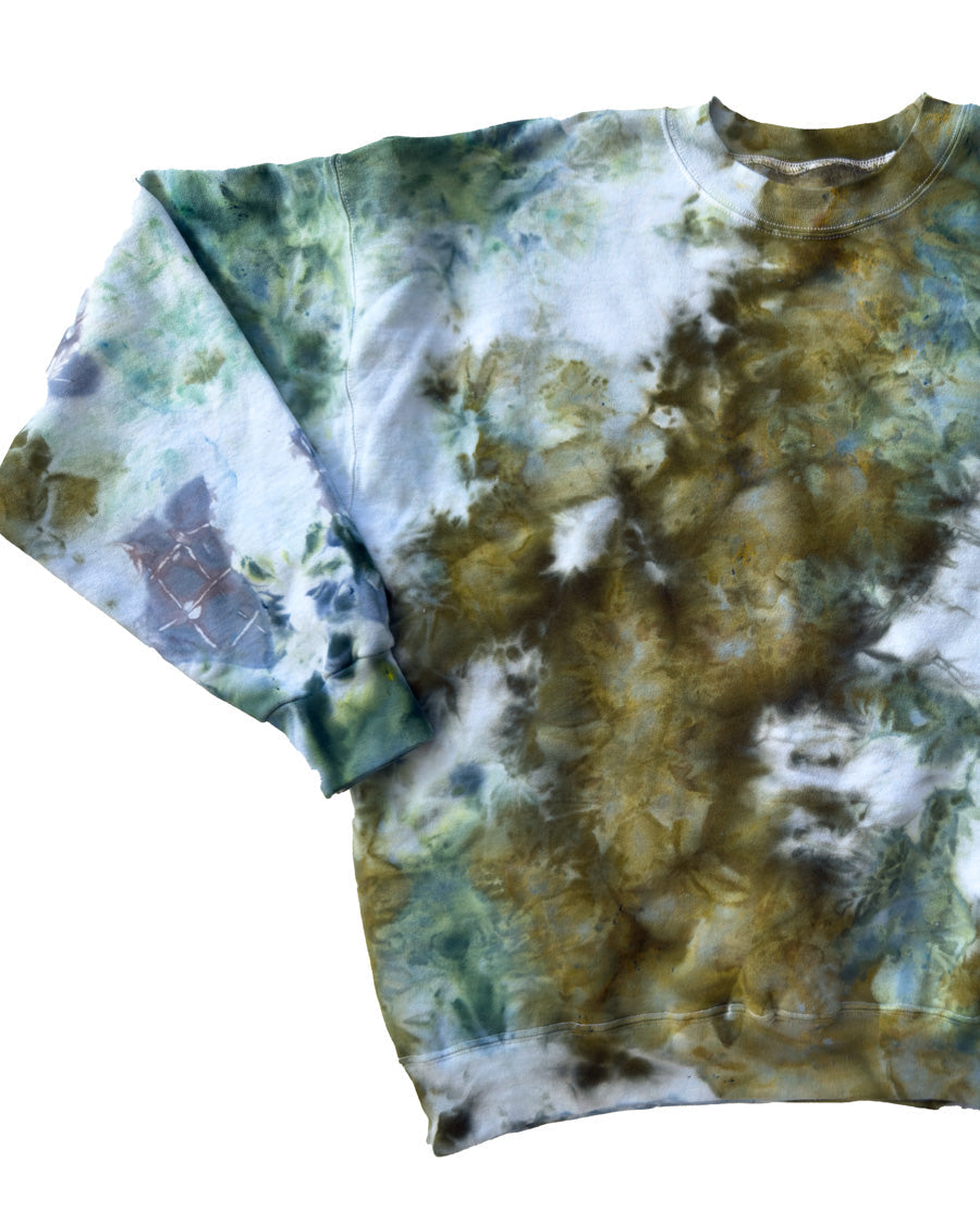 Ice-Dyed 90/10 Sweatshirt – Tree Moss