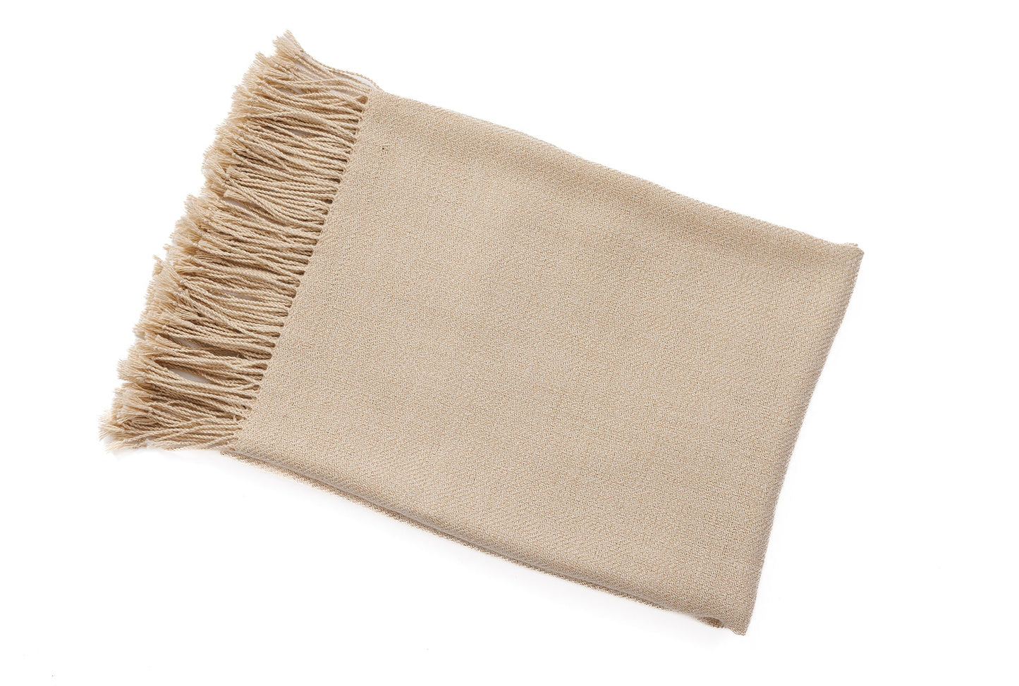 Handloomed 100% Undyed Baby Alpaca Ivory Mist Throw Blanket From Peru - Wasi Collection