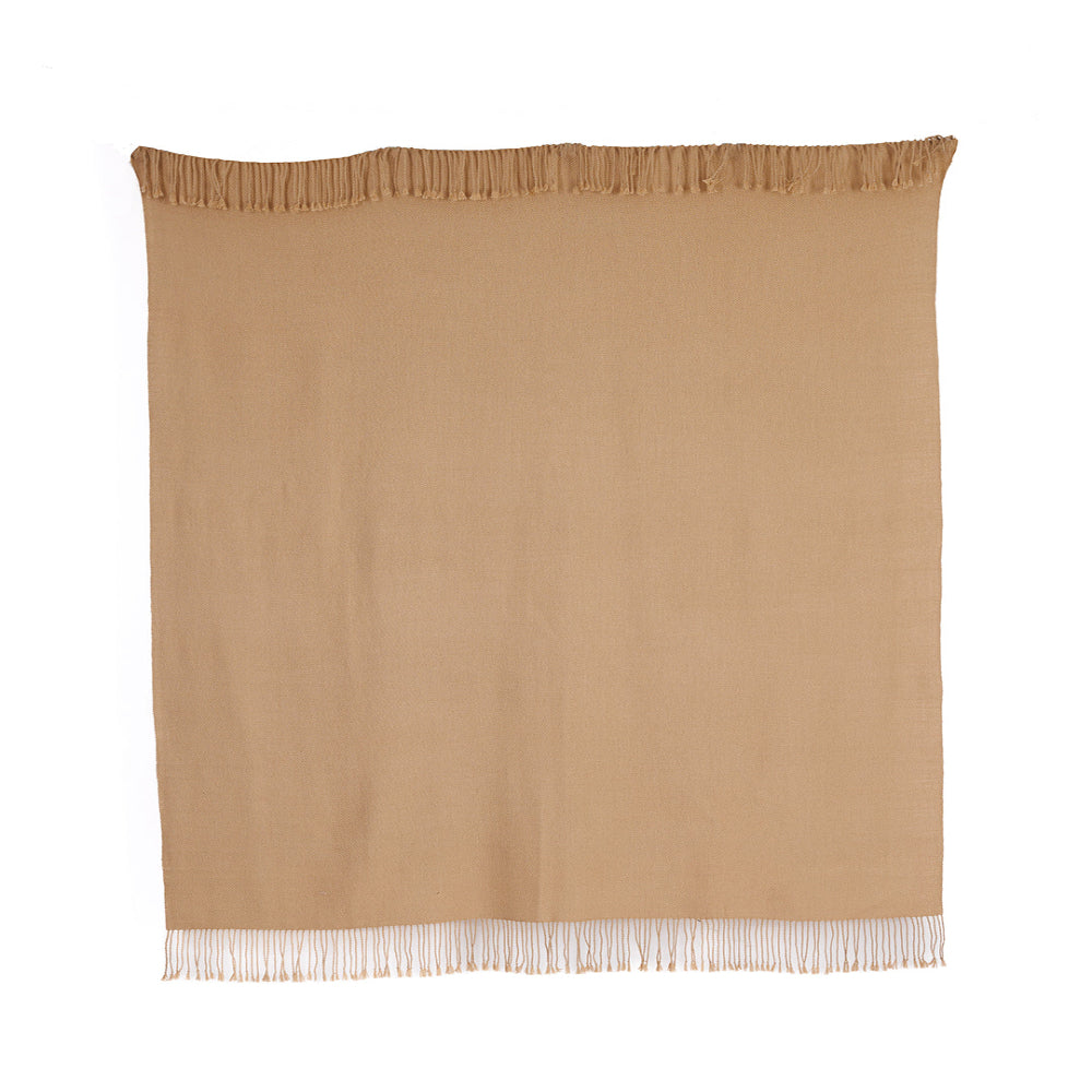 Handloomed Undyed 100% Baby Alpaca - Rich Brown Throw Blanket From Peru - Wasi Collection