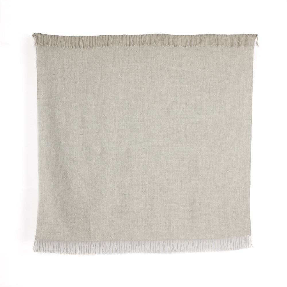 Handloomed 100% Undyed Baby Alpaca Silver Throw Blanket From Peru - Wasi Collection