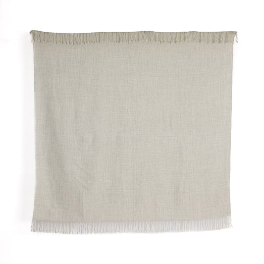 Handloomed 100% Undyed Baby Alpaca Silver Throw Blanket From Peru - Wasi Collection