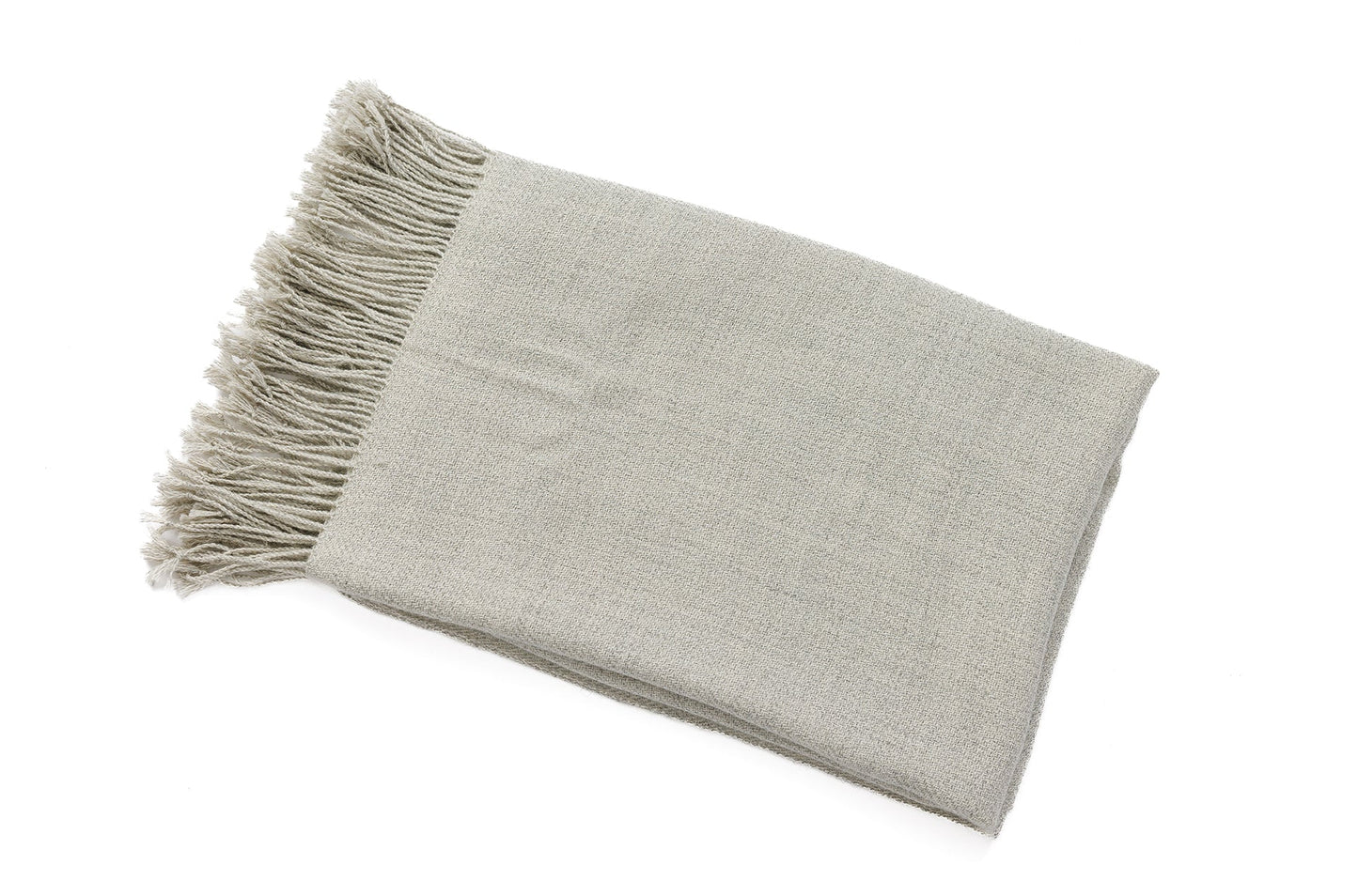 Handloomed 100% Undyed Baby Alpaca Silver Throw Blanket From Peru - Wasi Collection