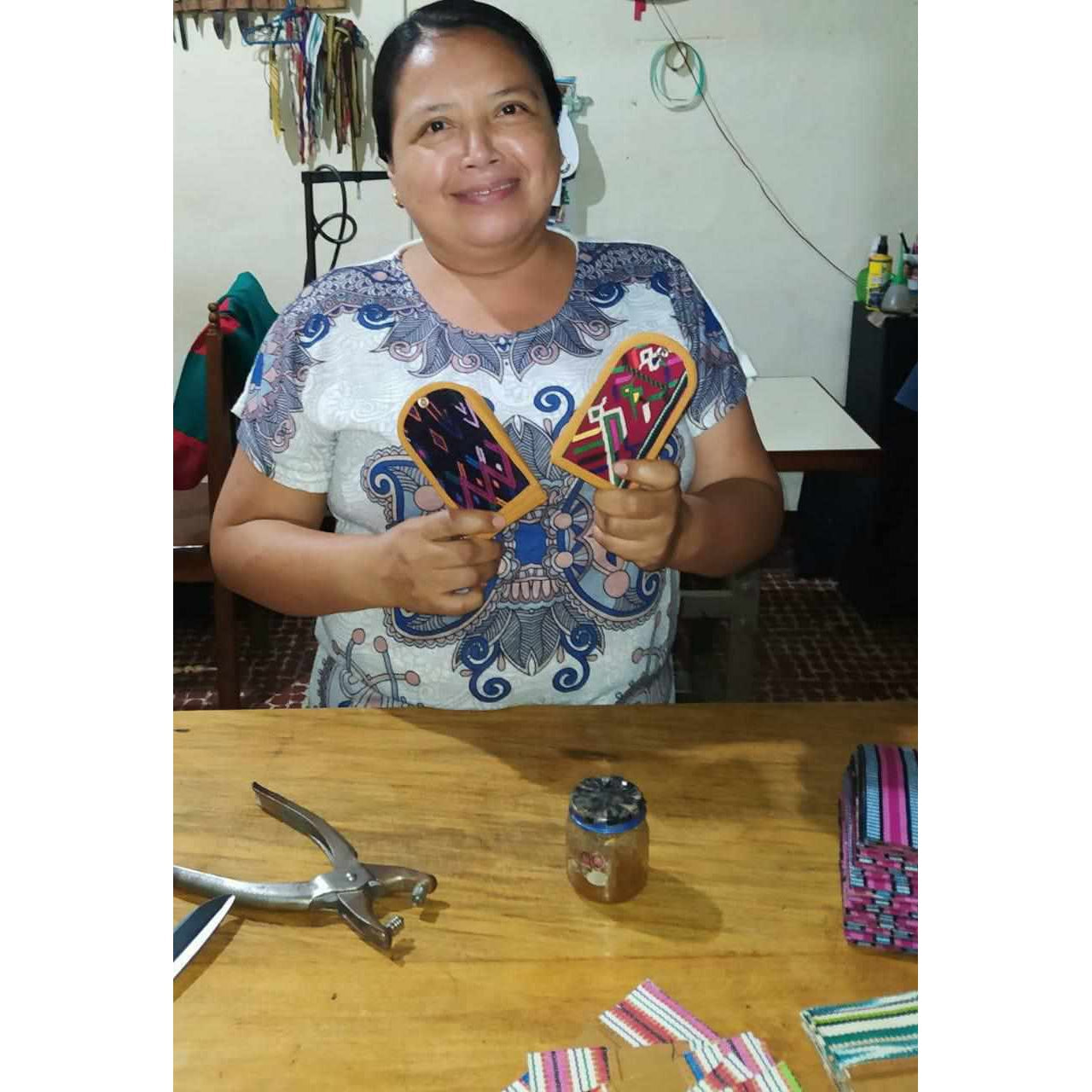 Huipil Up-cycled Textile Luggage Bag Tag - Guatemala