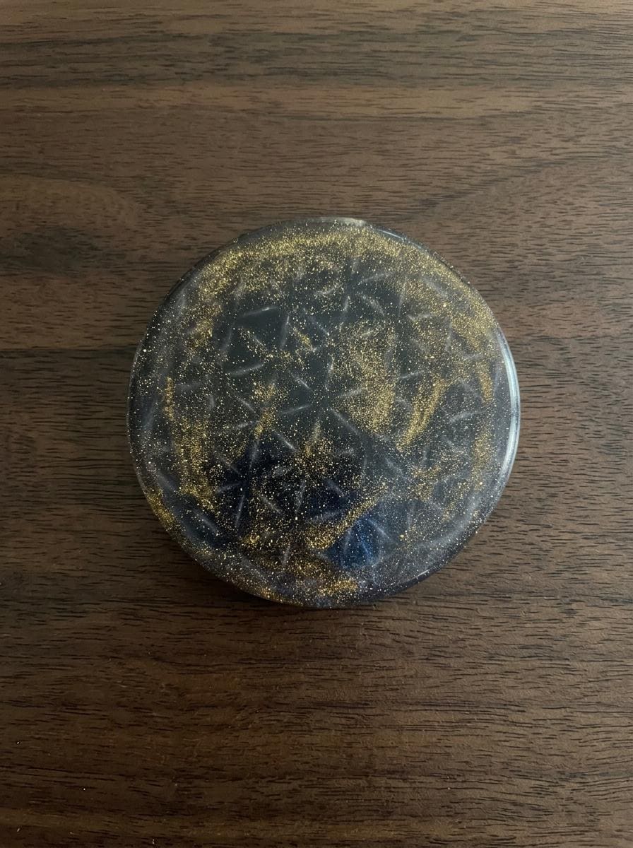 Flower of Life Coasters With 24k gold Flake | Resin Art | Sacred Geometry | Drink Coasters