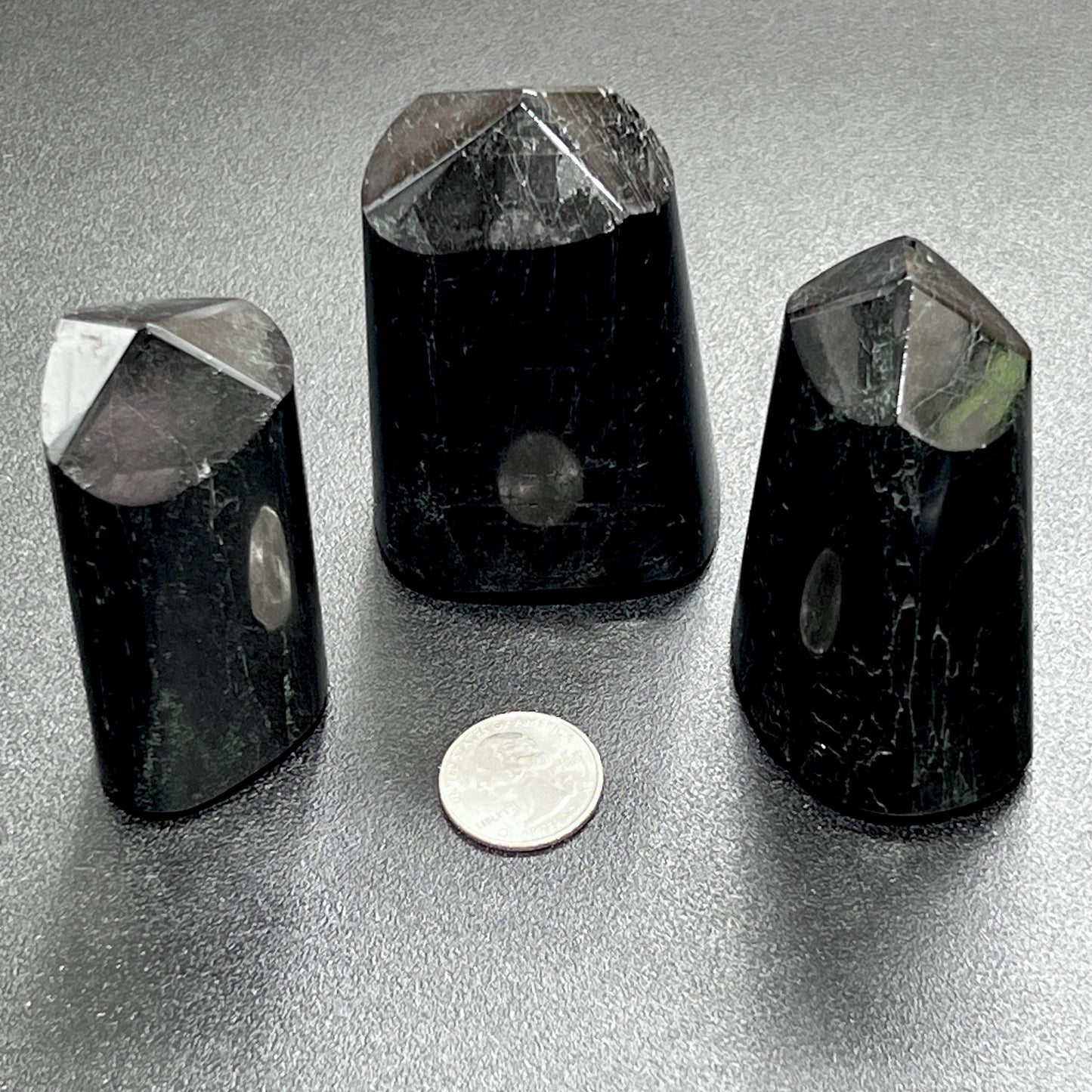 Black Tourmaline Point Tower Carving