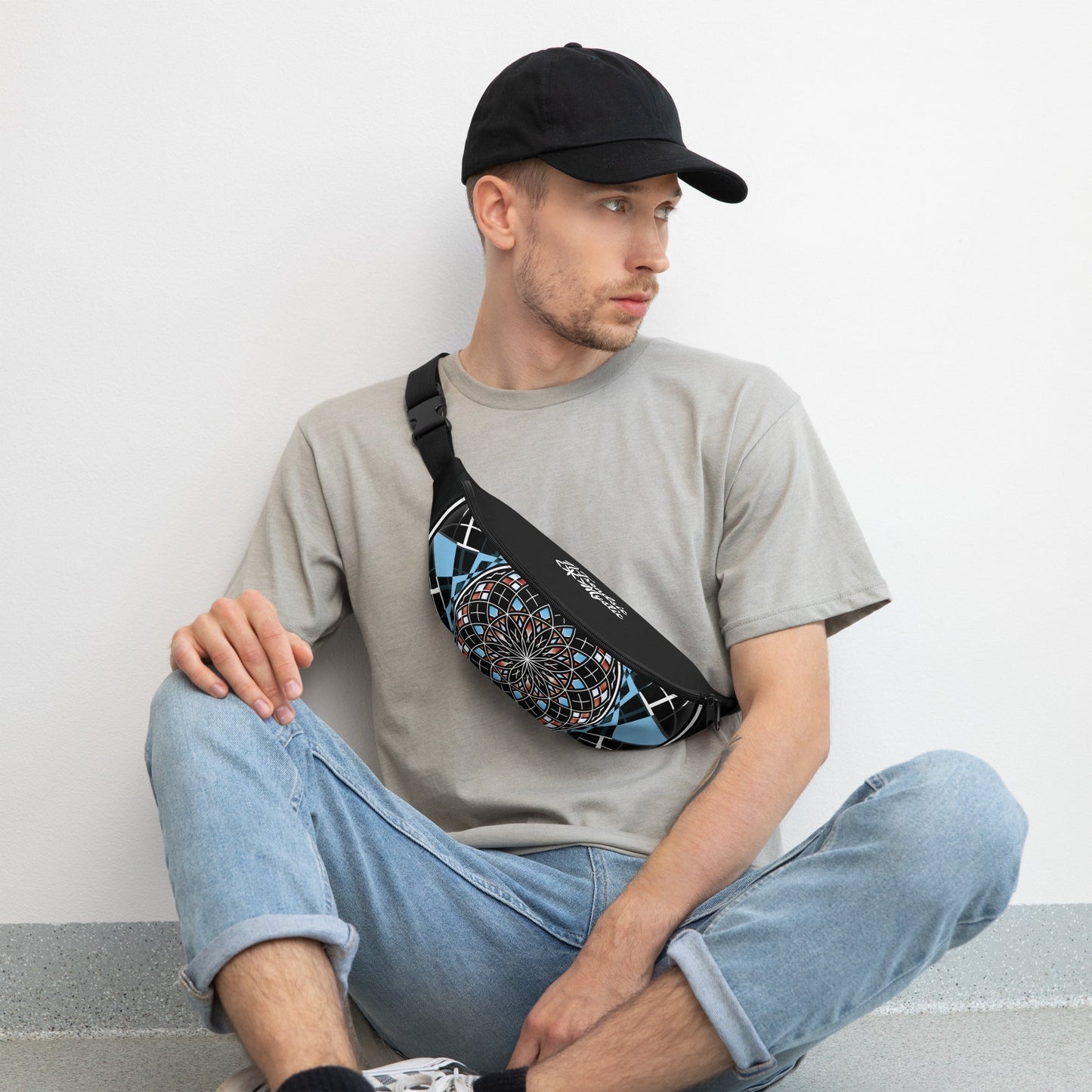 Quantum Bloom Fanny Pack | Sacred Geometry Travel Bag