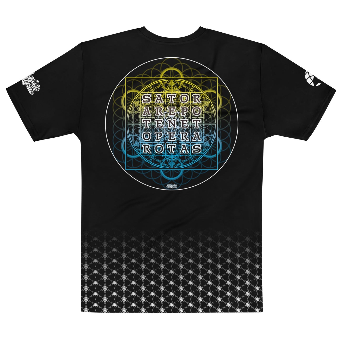 Men’s SATOR Cipher AOP Cotton Tee | NTrendSic Mystic Custom T-Shirt