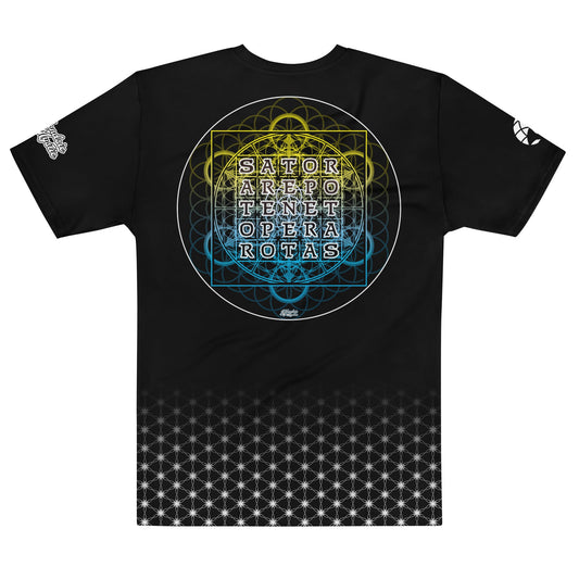 Men’s SATOR Cipher AOP Cotton Tee | NTrendSic Mystic Custom T-Shirt