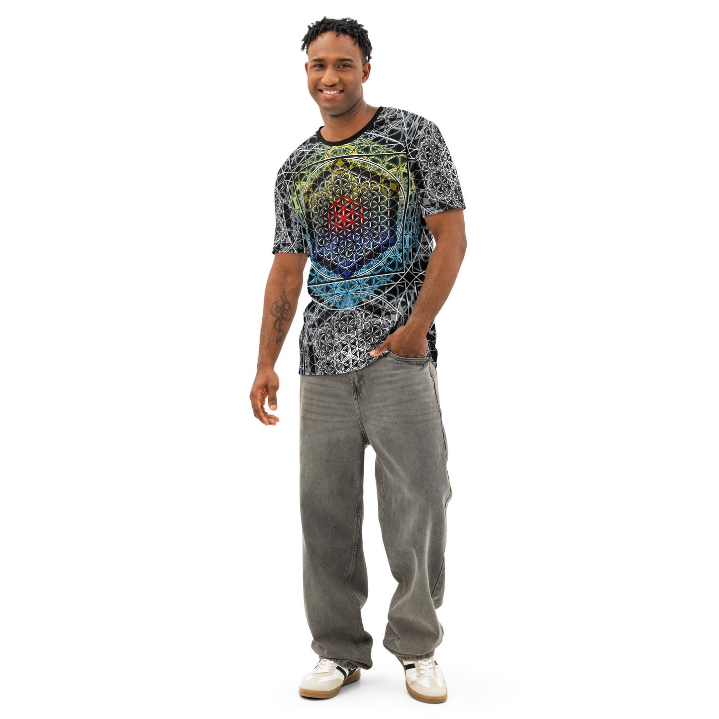 Resonant Architect | Geometry Tee | Men’s Cotton Crew Neck AOP T-shirt