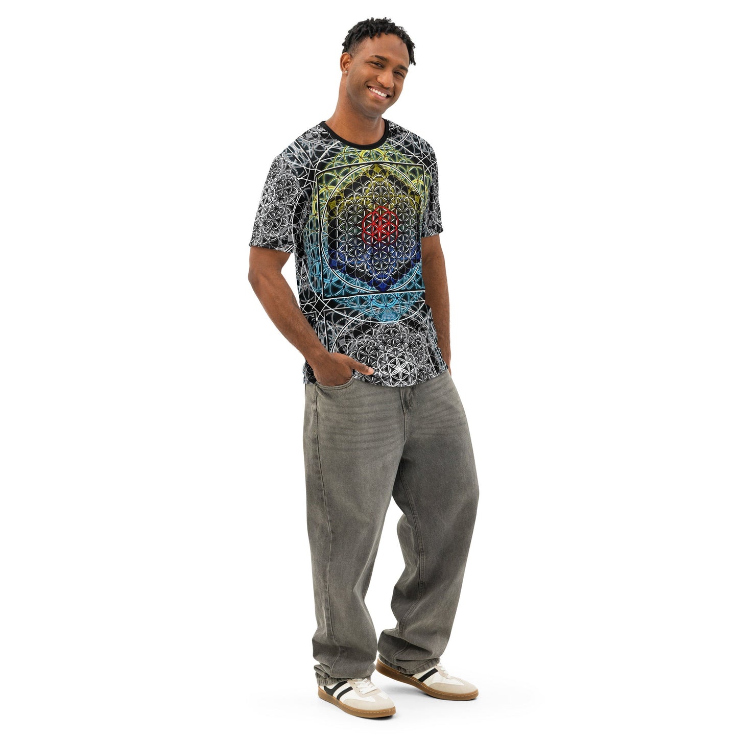 Resonant Architect | Geometry Tee | Men’s Cotton Crew Neck AOP T-shirt