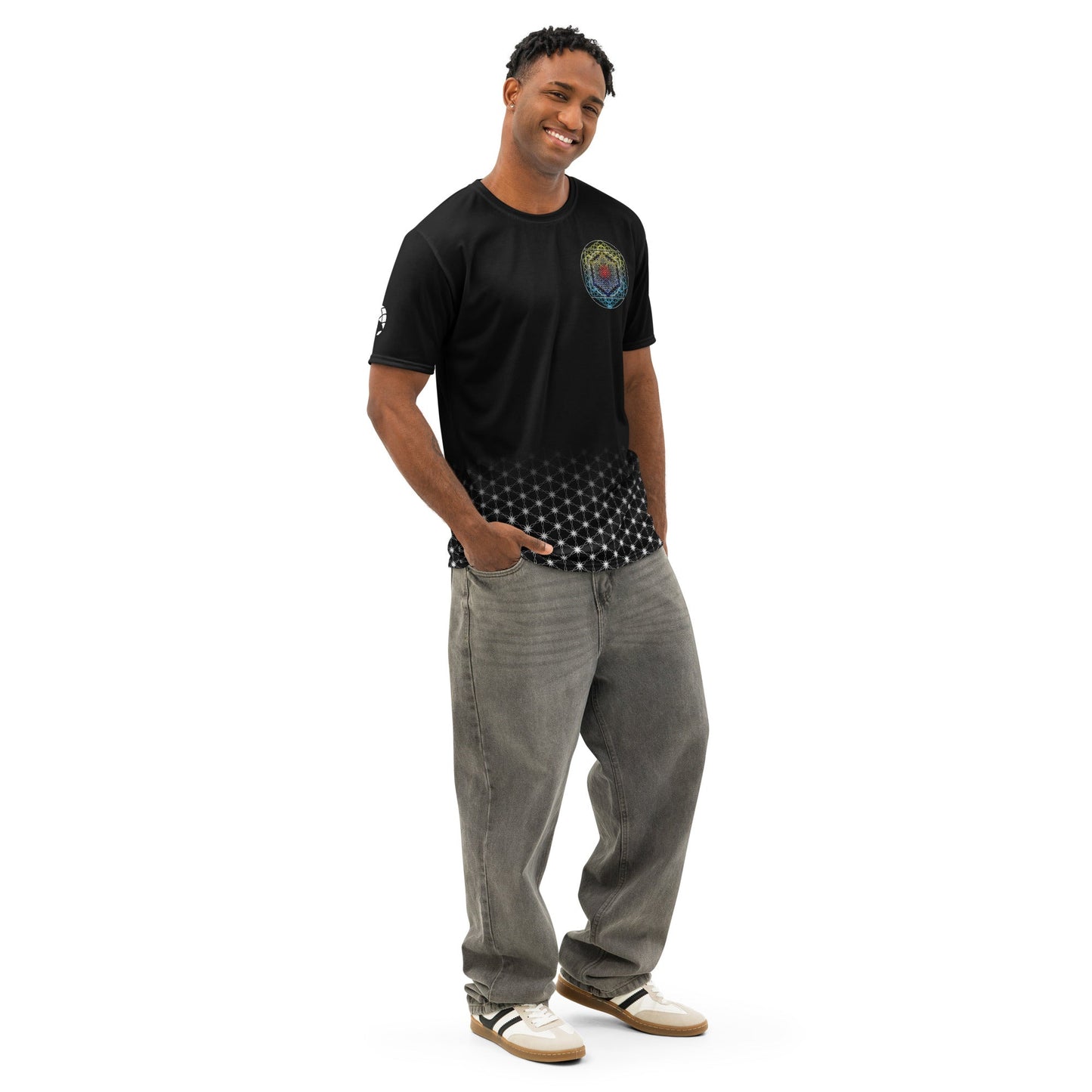 Men’s SATOR Cipher AOP Cotton Tee | NTrendSic Mystic Custom T-Shirt