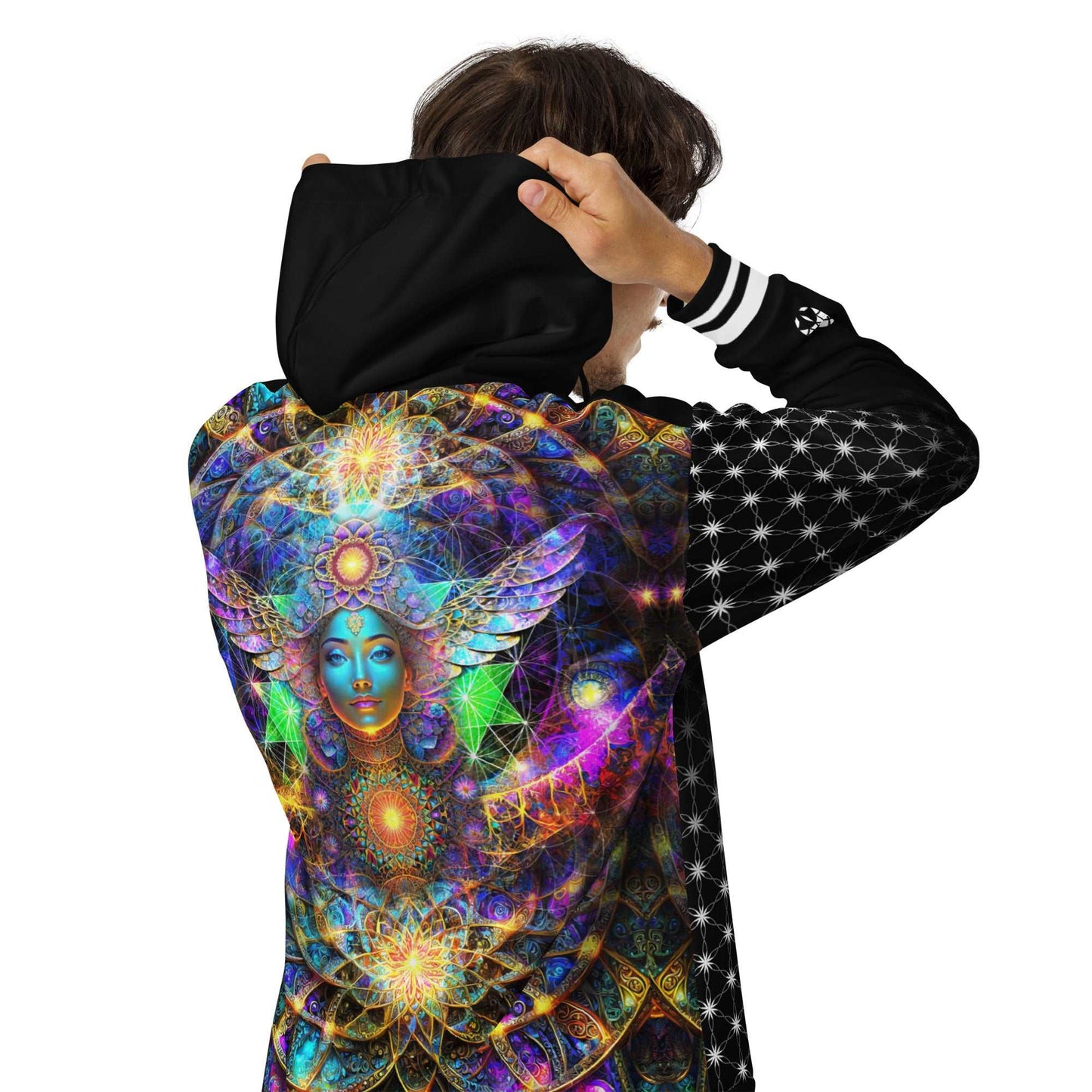 Healing Wellness Deity Sacred Geometry Unisex Zip Hoodie