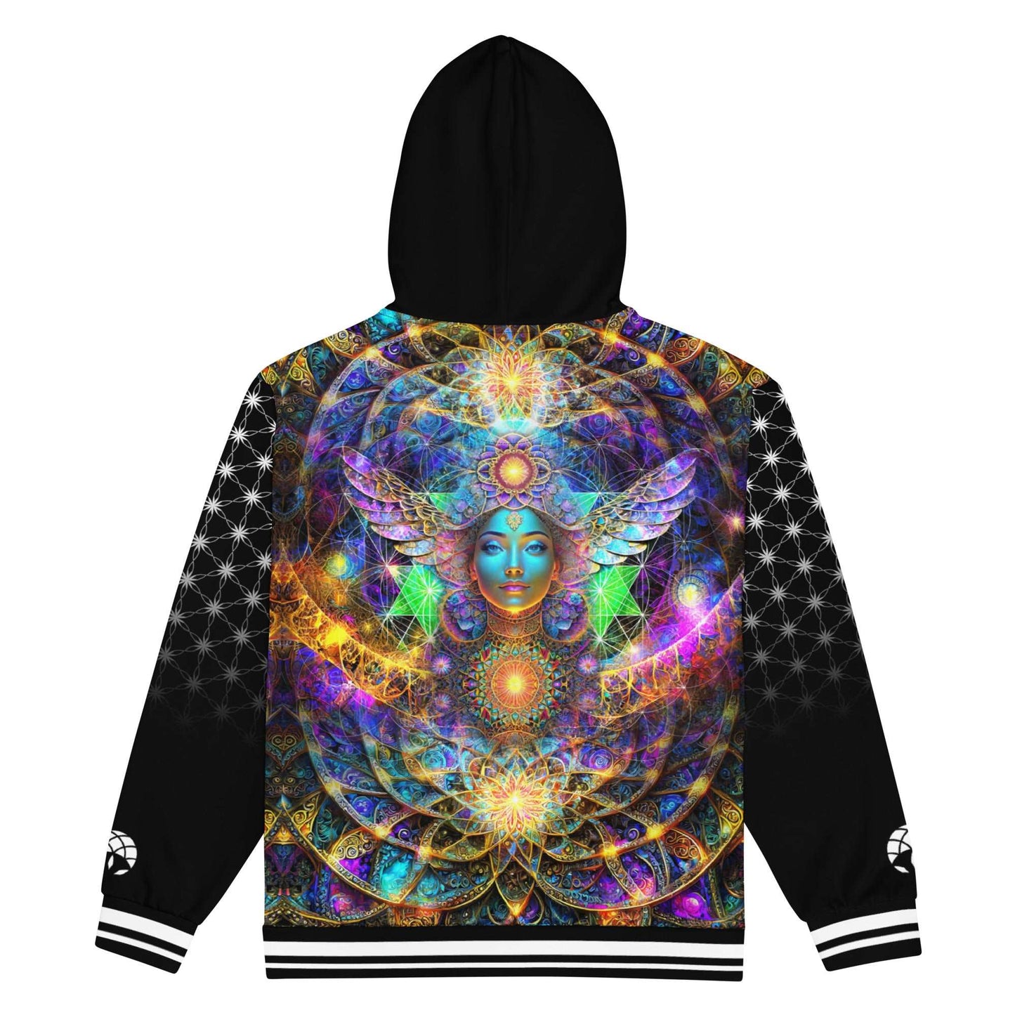Healing Wellness Deity Sacred Geometry Unisex Zip Hoodie