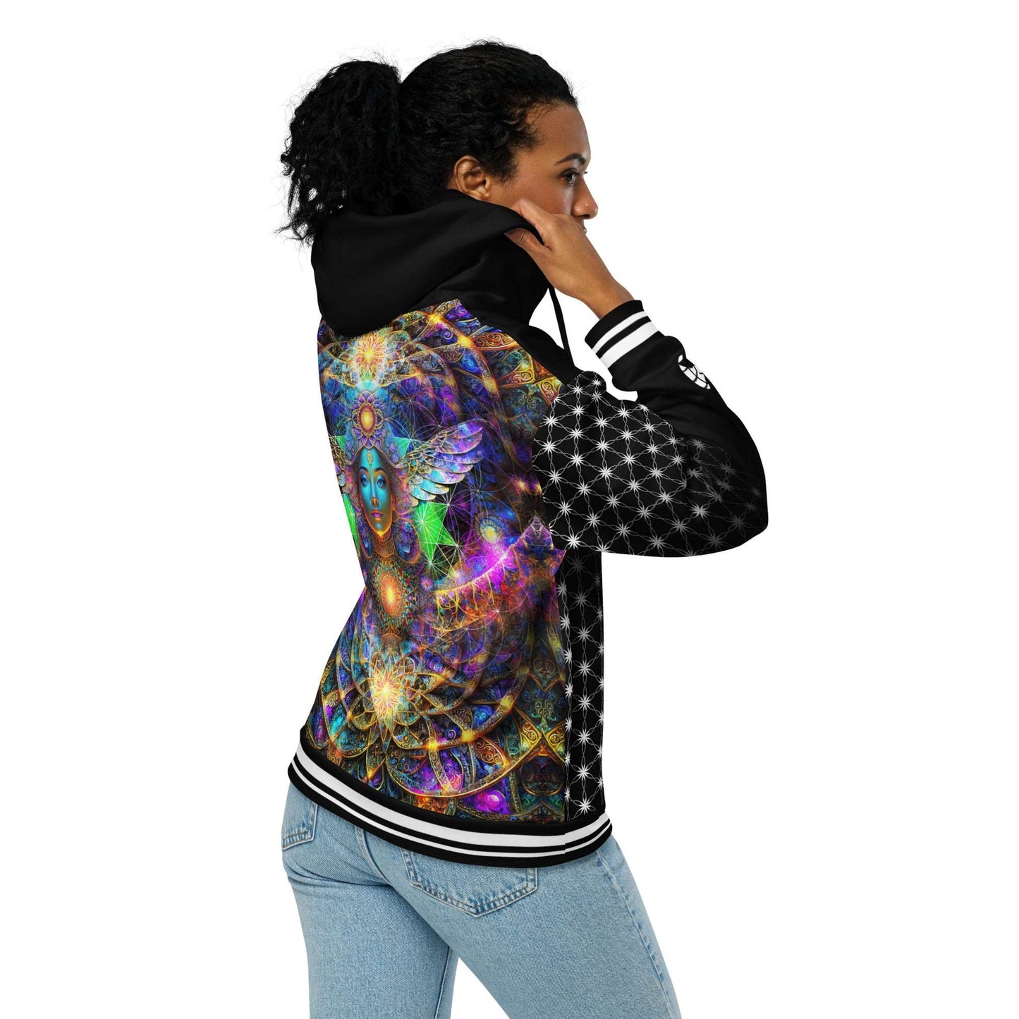 Healing Wellness Deity Sacred Geometry Unisex Zip Hoodie