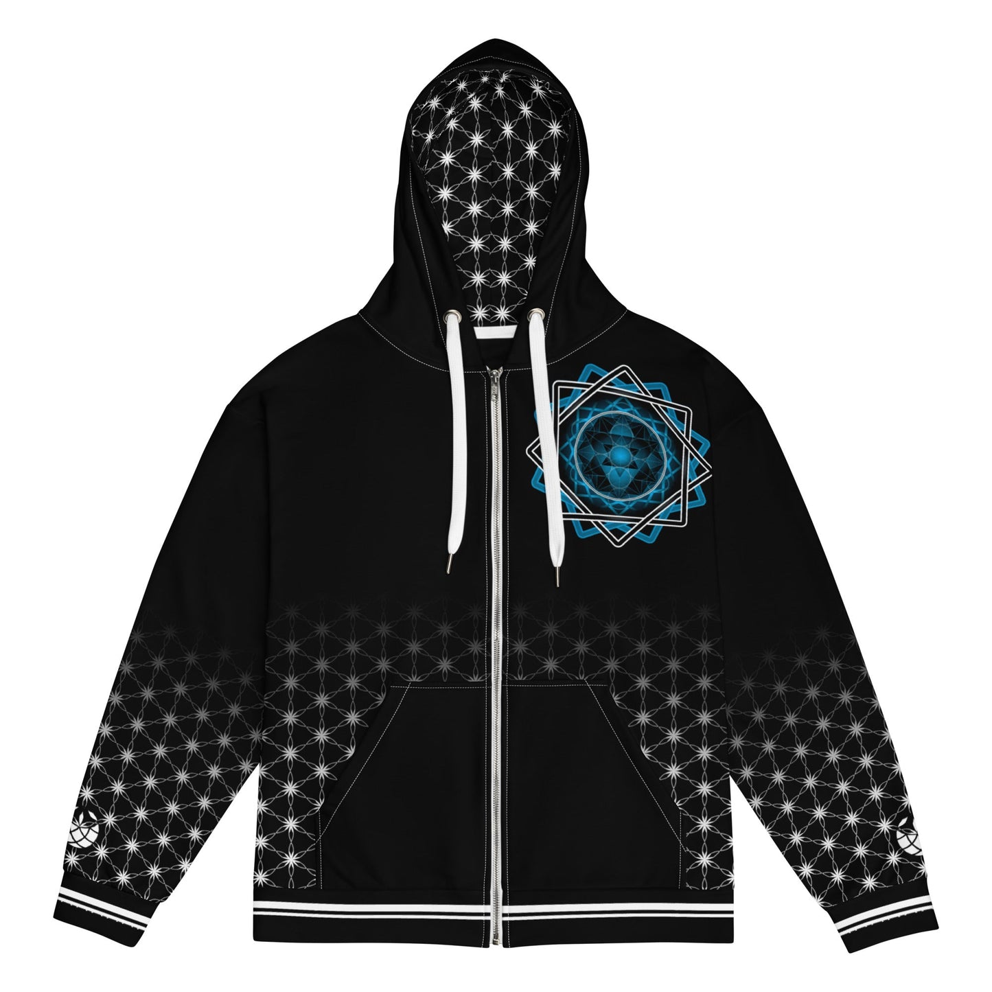 Mystic Melchizedek Sacred Geometry Unisex Zip Hoodie