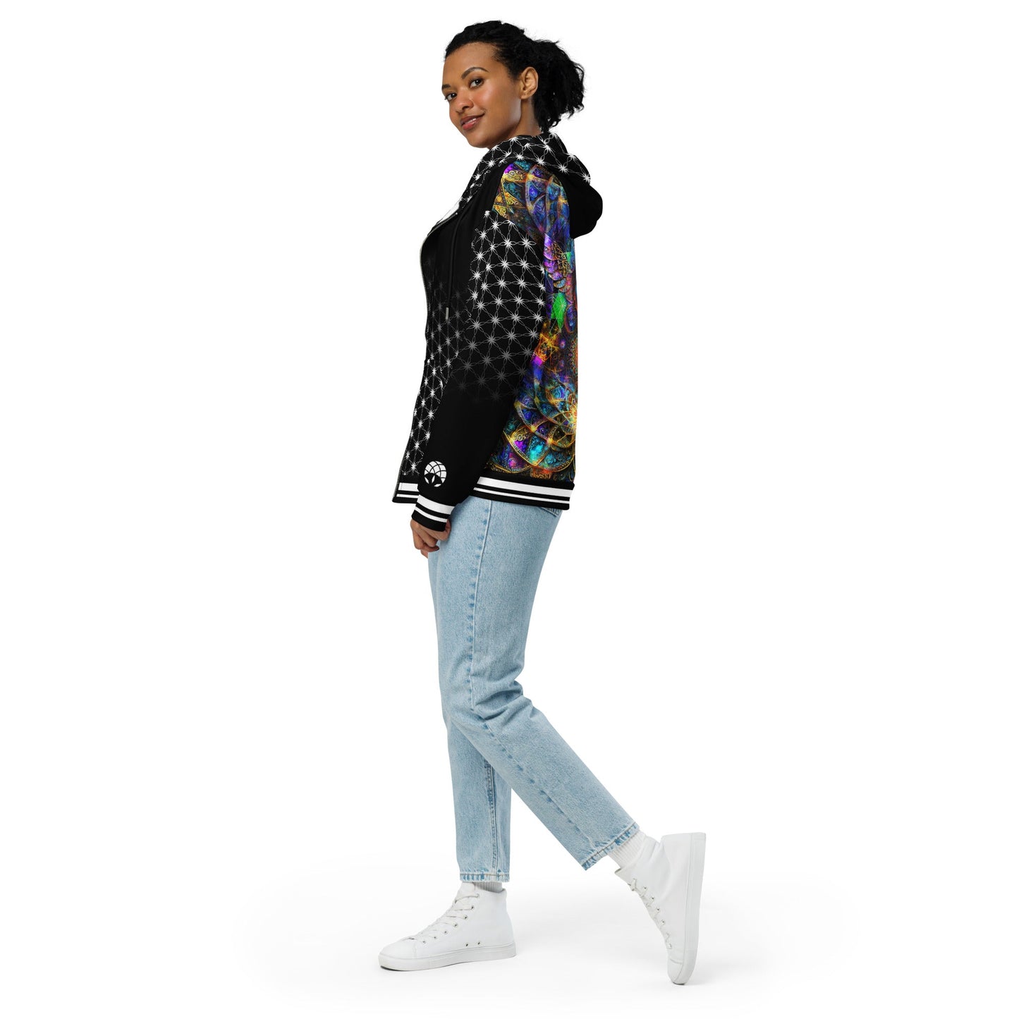 Healing Wellness Deity Sacred Geometry Unisex Zip Hoodie