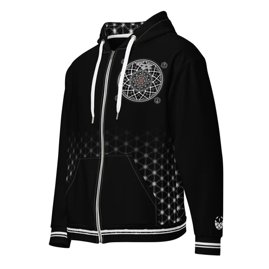 Sacred Geometry Unisex Zip Hoodie | Mystic One Design