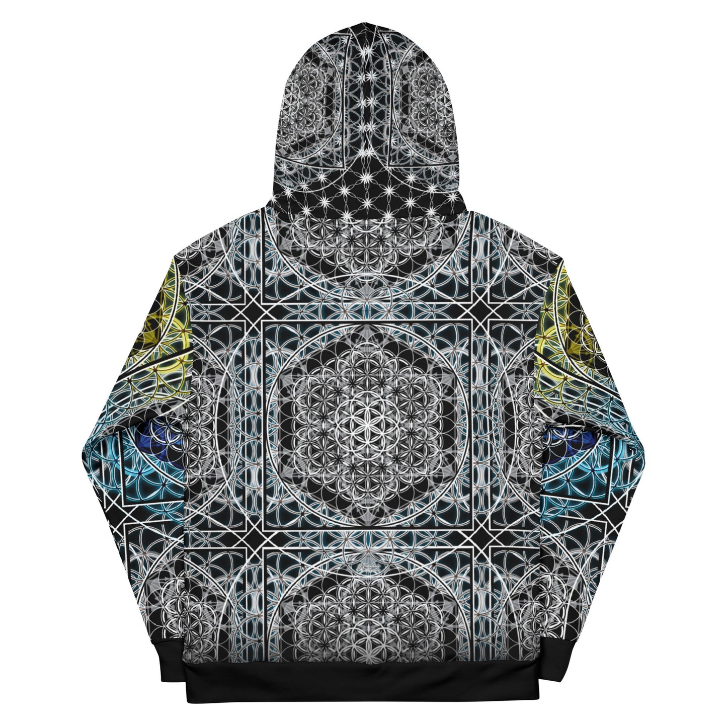 Resonant Architect | SATOR Geometry Cotton Hoodie | Unisex Pullover | Unisex Cotton AOP Hoodie