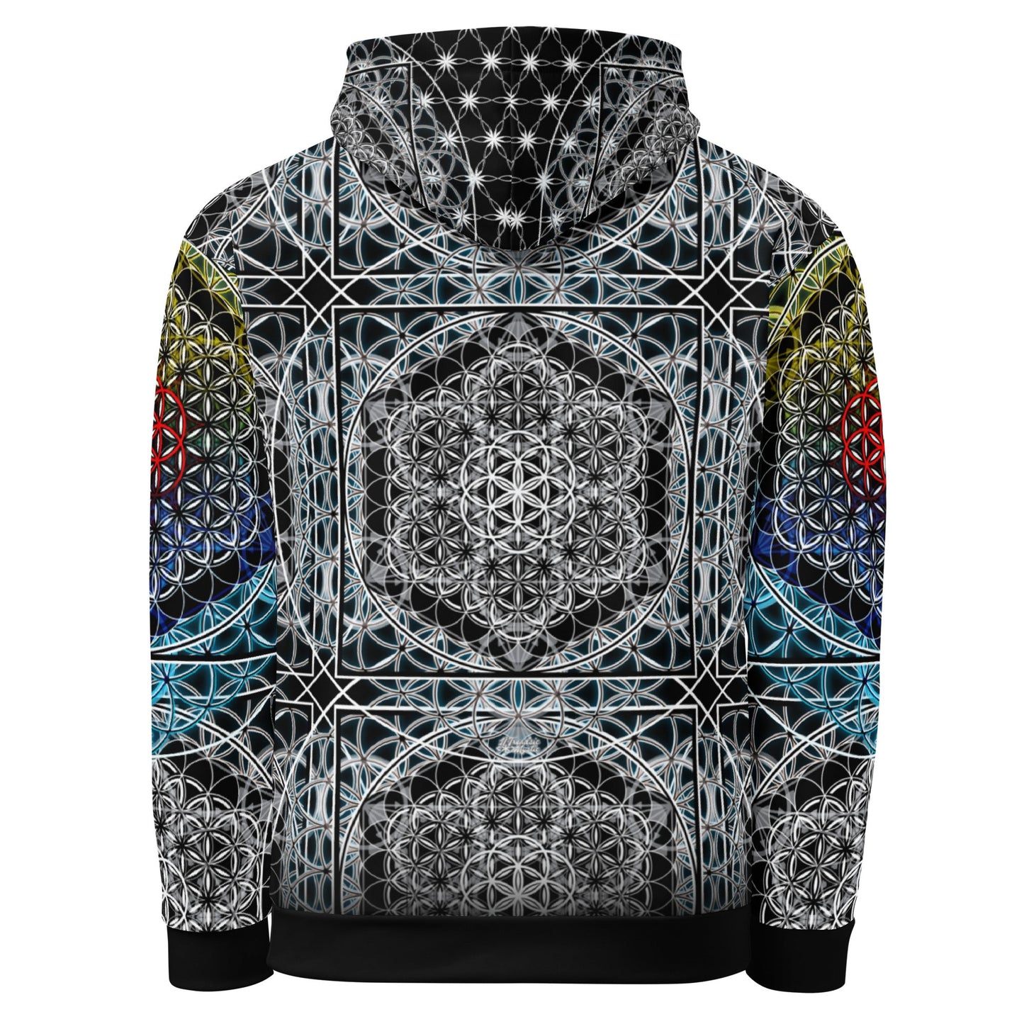 Resonant Architect | SATOR Geometry Cotton Hoodie | Unisex Pullover | Unisex Cotton AOP Hoodie