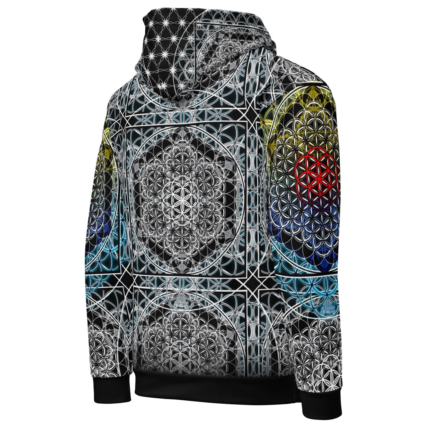 Resonant Architect | SATOR Geometry Cotton Hoodie | Unisex Pullover | Unisex Cotton AOP Hoodie