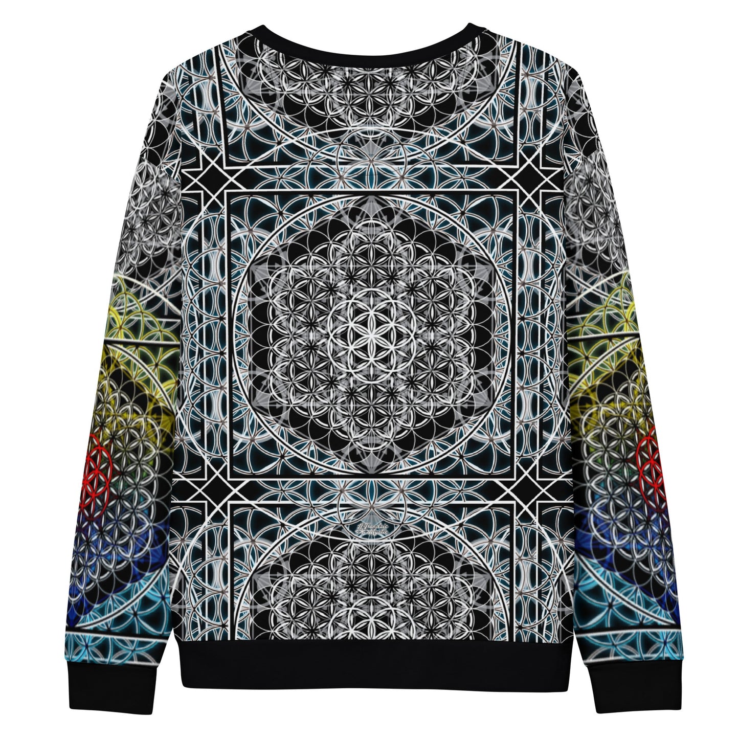 Resonant Architect | Harmonic Grid Cotton Sweatshirt | Unisex Cotton Sweatshirt