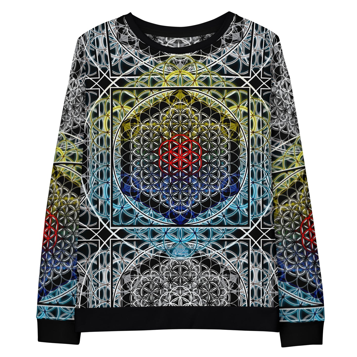 Resonant Architect | Harmonic Grid Cotton Sweatshirt | Unisex Cotton Sweatshirt