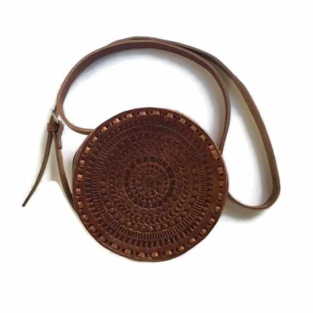 Aria Round Canteen Leather Purse - Mexico