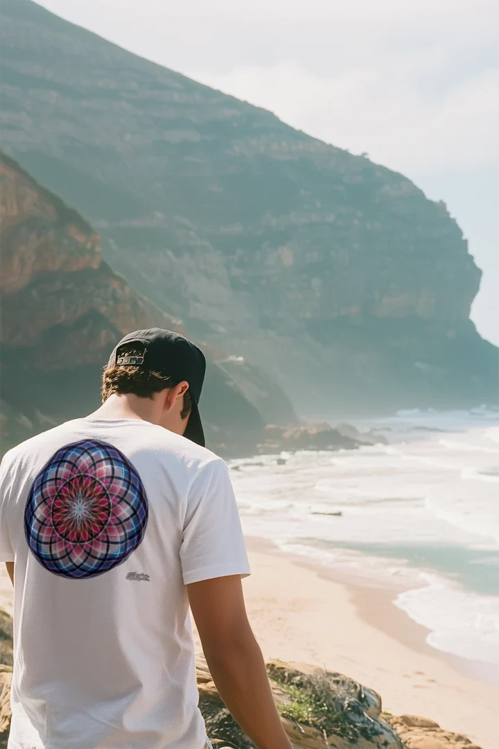 Blood Moon Sacred Geometry T-Shirt | Red Variant Tee | NTrendSic Mystic Streetwear Shirt