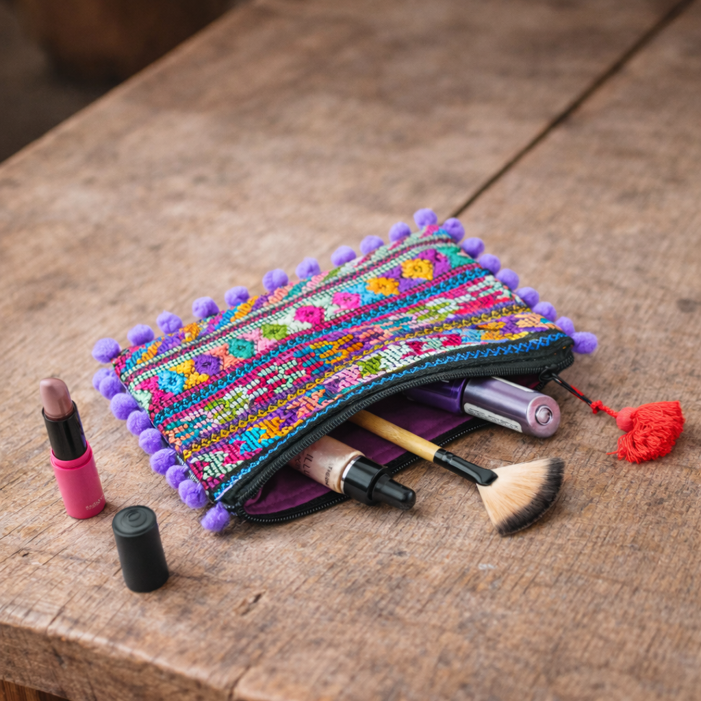 Pom Pom Maya Bag Up-cycled Huipil (One-of-a-kind) - Guatemala