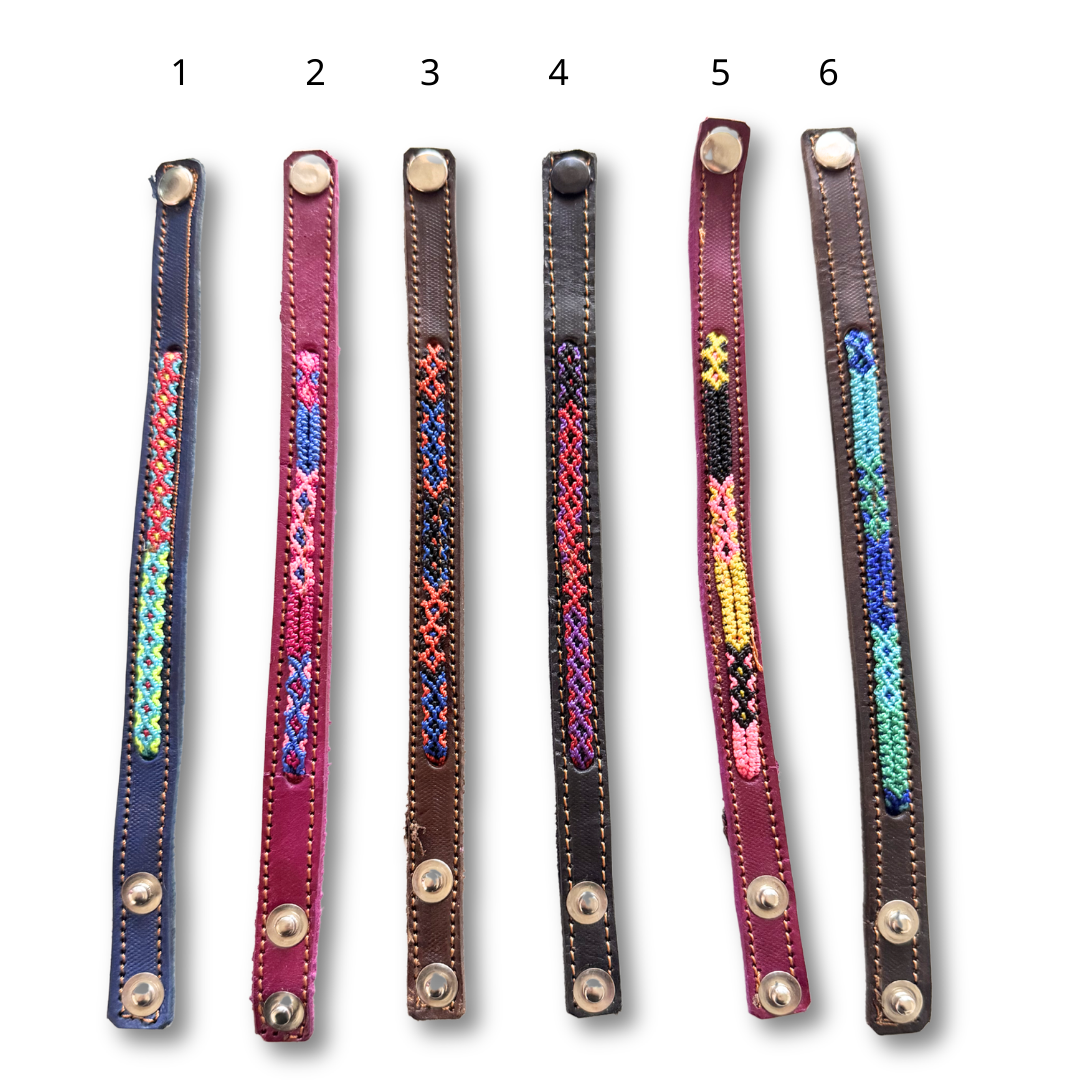 Vista Leather Adjustable Friendship Bracelet - Mexico