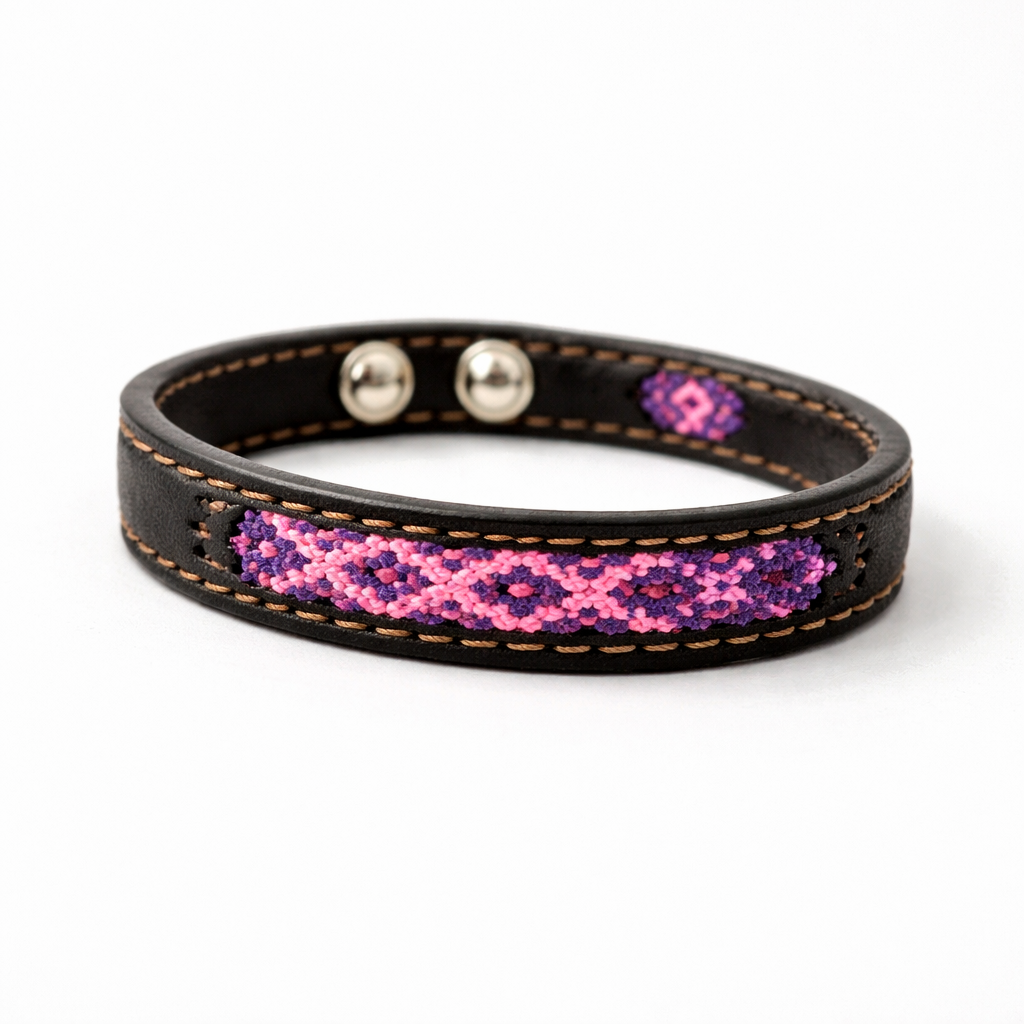 Vista Leather Adjustable Friendship Bracelet - Mexico