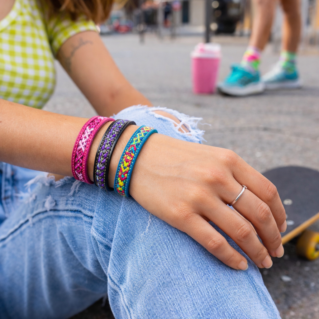 Vista Leather Adjustable Friendship Bracelet - Mexico