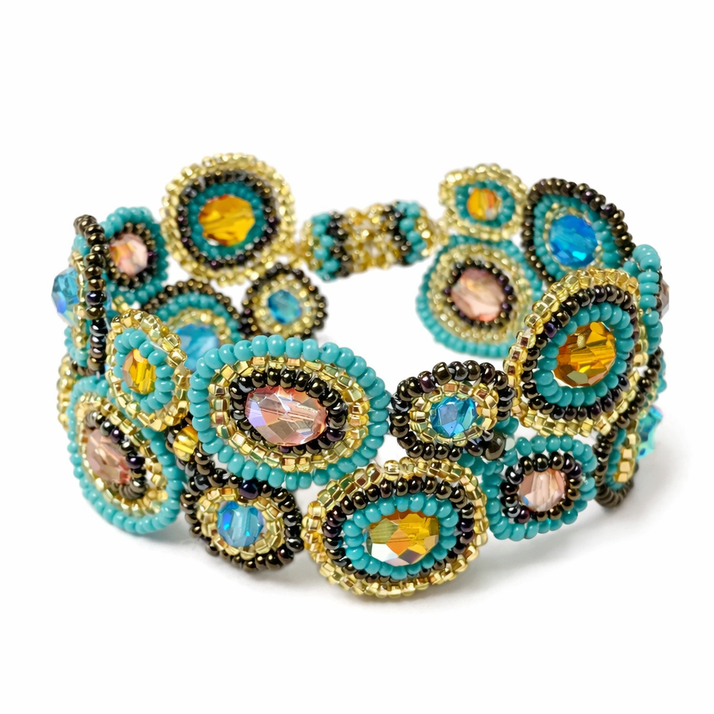 Bola Seed Bead Magnetic Closure Bracelet - Guatemala