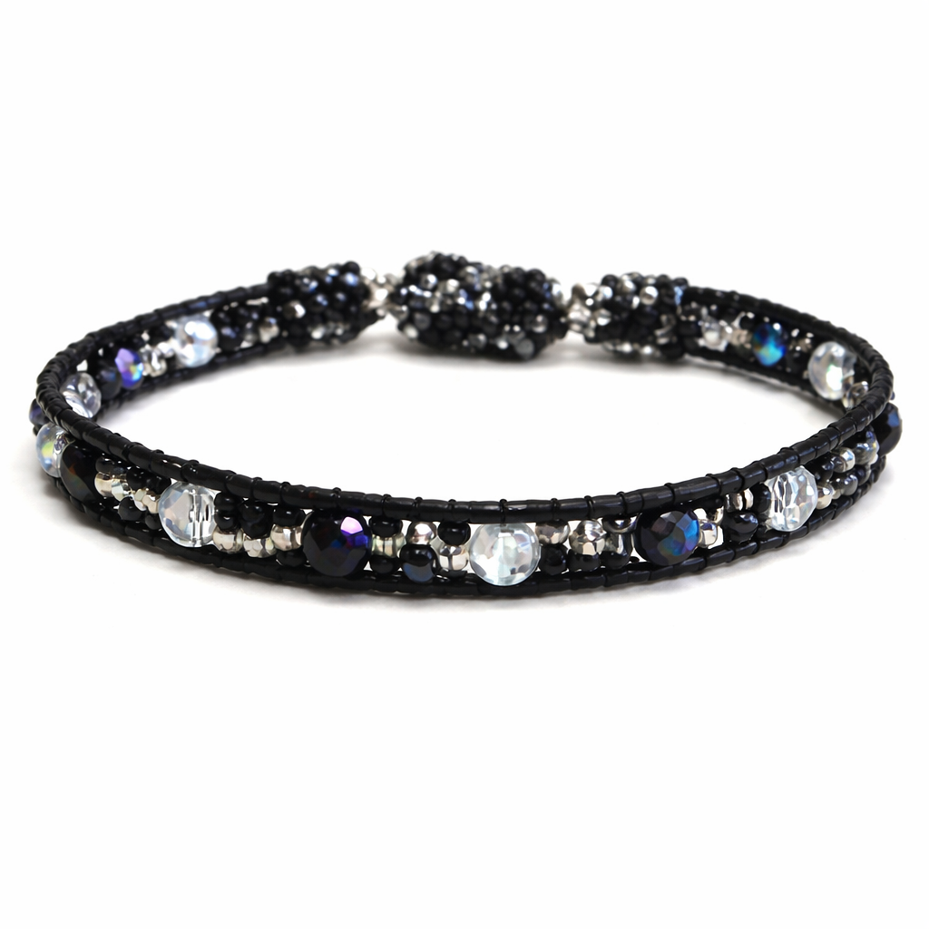 Beaded Bracelet Magnetic Clasp Boho Seed Bead Bracelet Fair Trade - Guatemala