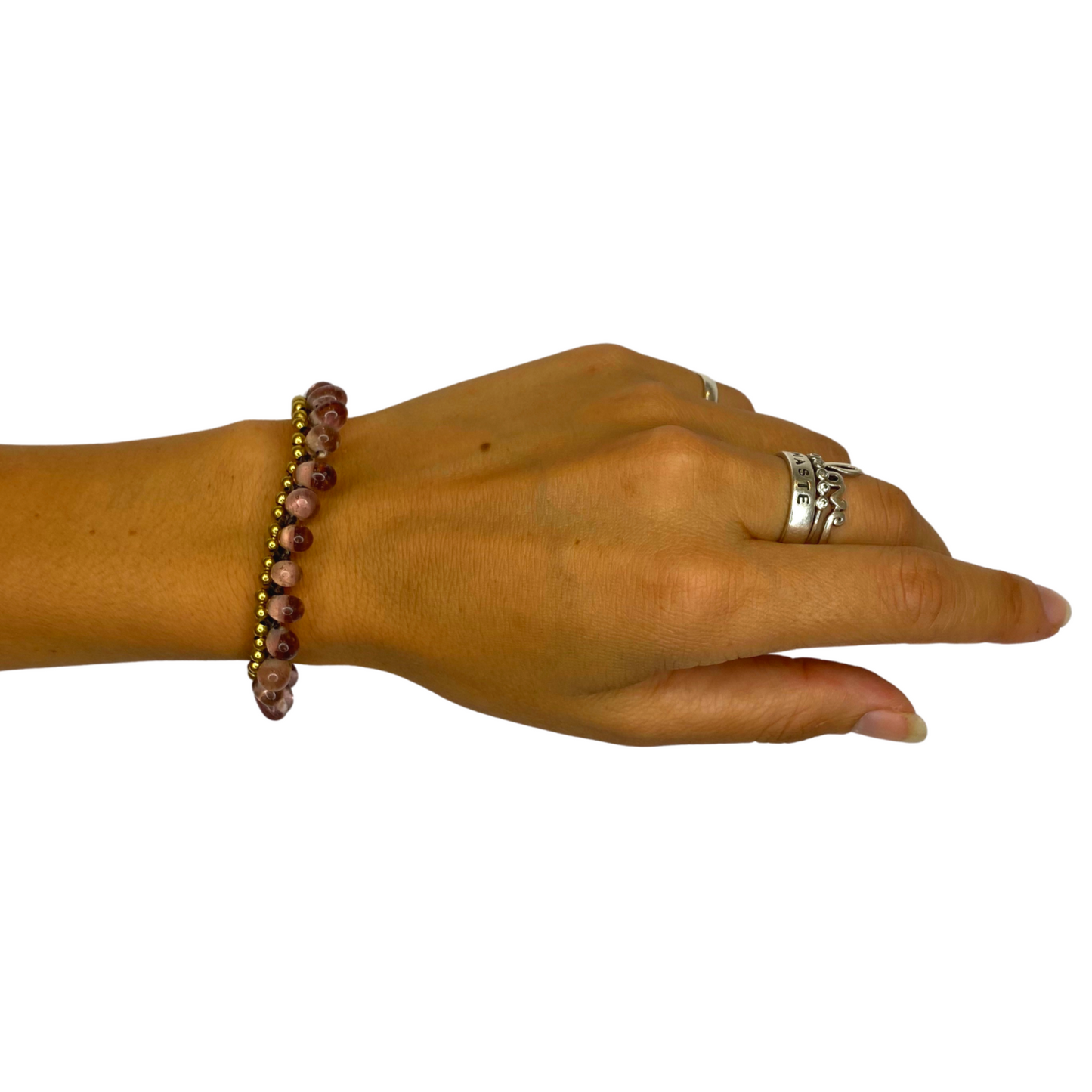 Bubble Glass Bead Adjustable Bracelet - Thailand