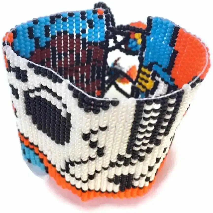 Sugar Skull | Catrina Seed Bead Adjustable Closure Bracelet - Guatemala