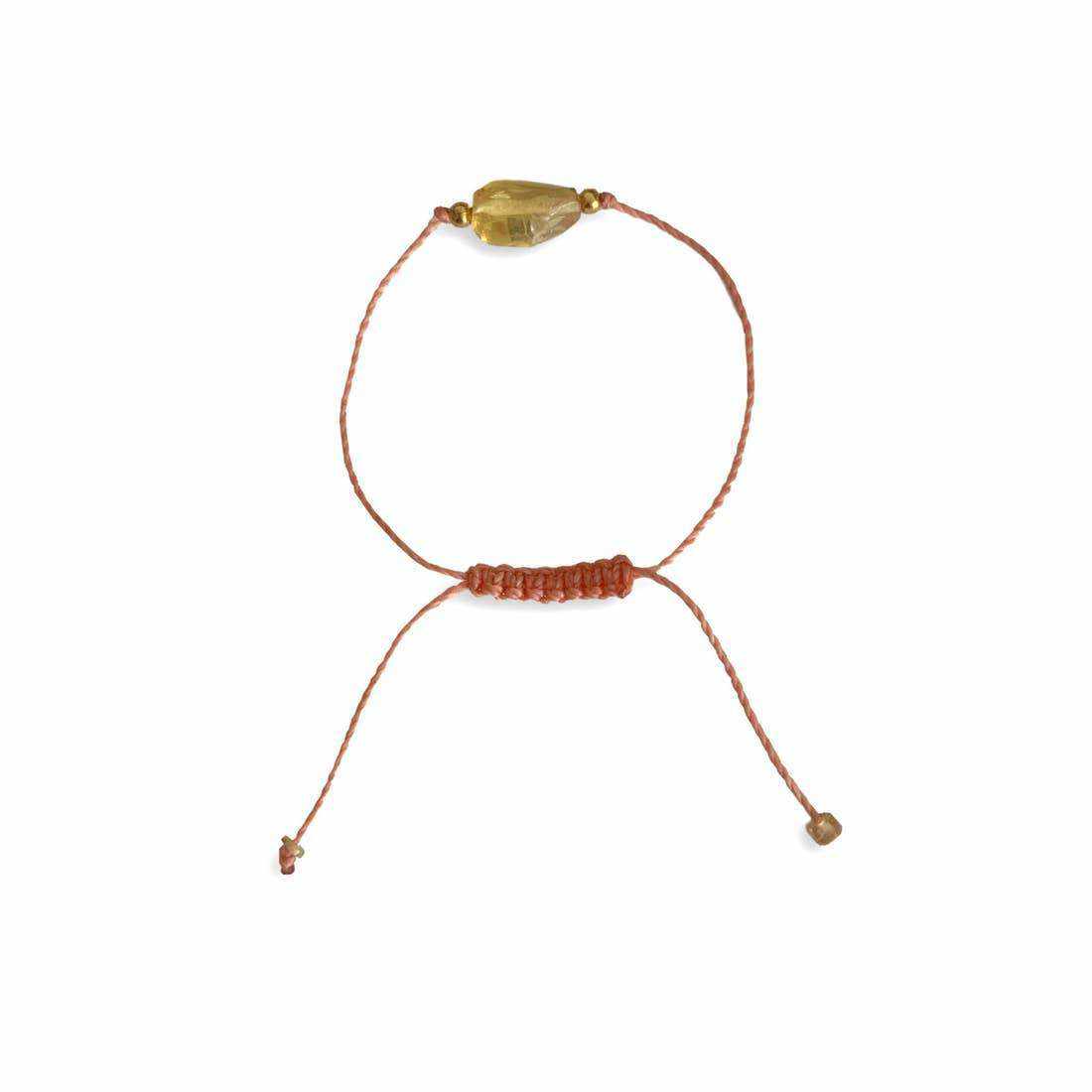 Erika Single Amber Pull String Friendship Bracelet  - Mexico