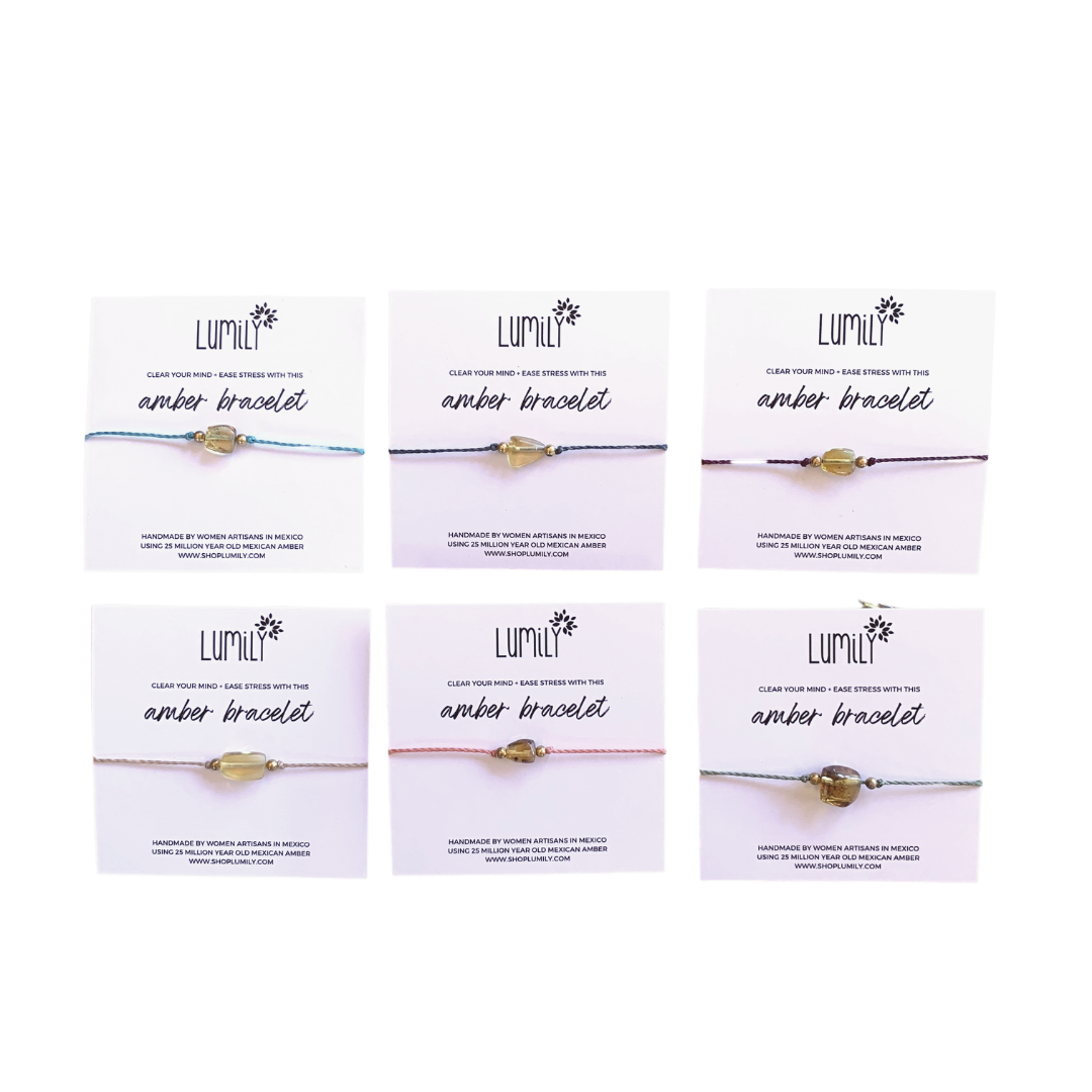 Erika Single Amber Pull String Friendship Bracelet  - Mexico