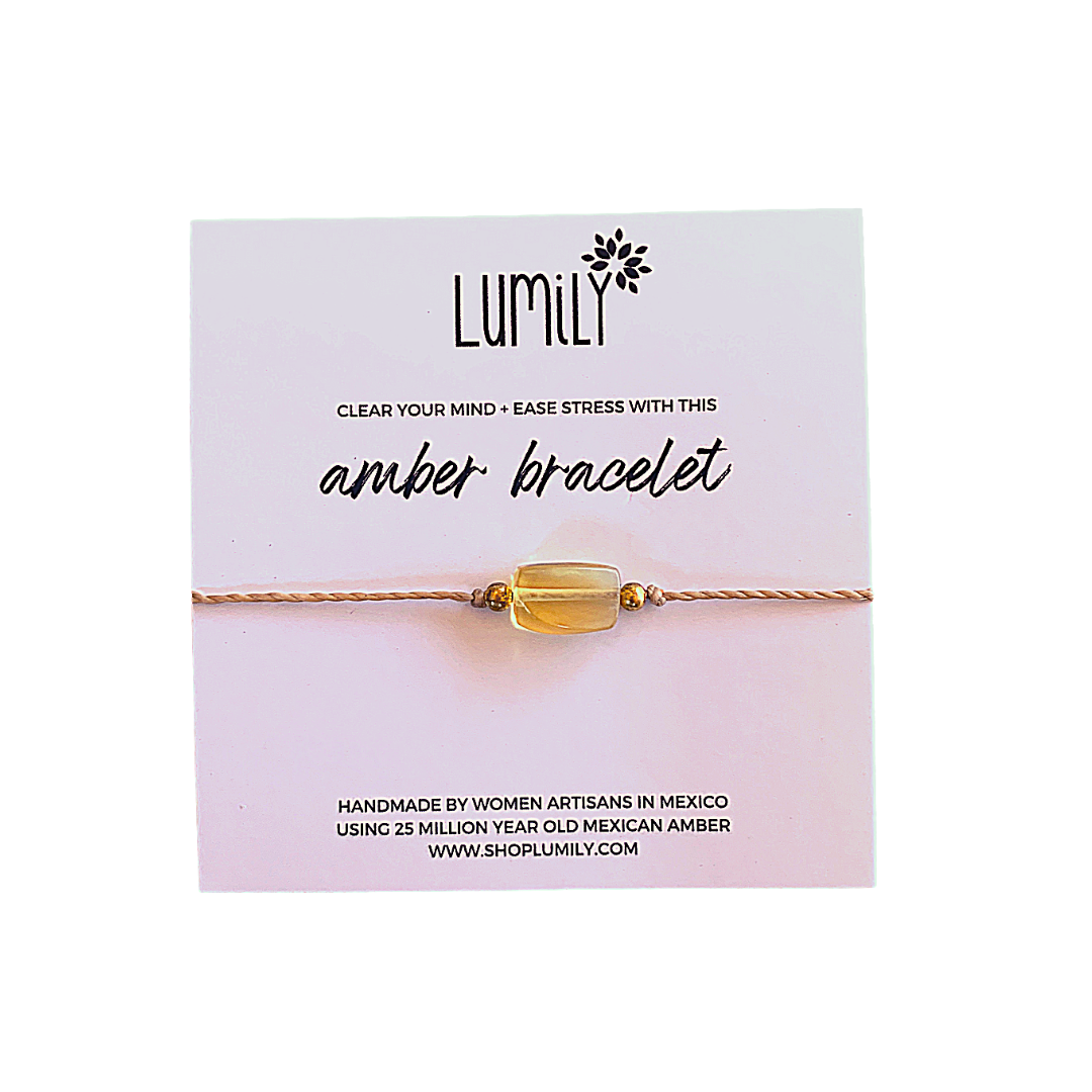 Erika Single Amber Pull String Friendship Bracelet  - Mexico