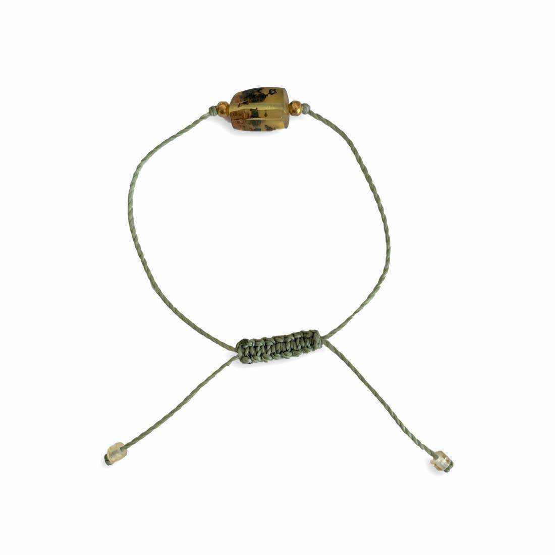 Erika Single Amber Pull String Friendship Bracelet  - Mexico