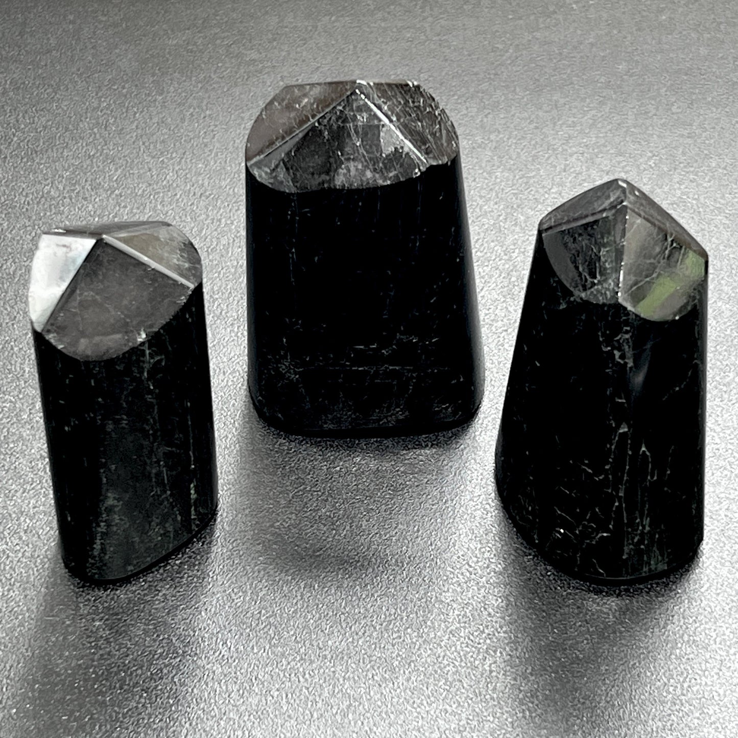 Black Tourmaline Point Tower Carving