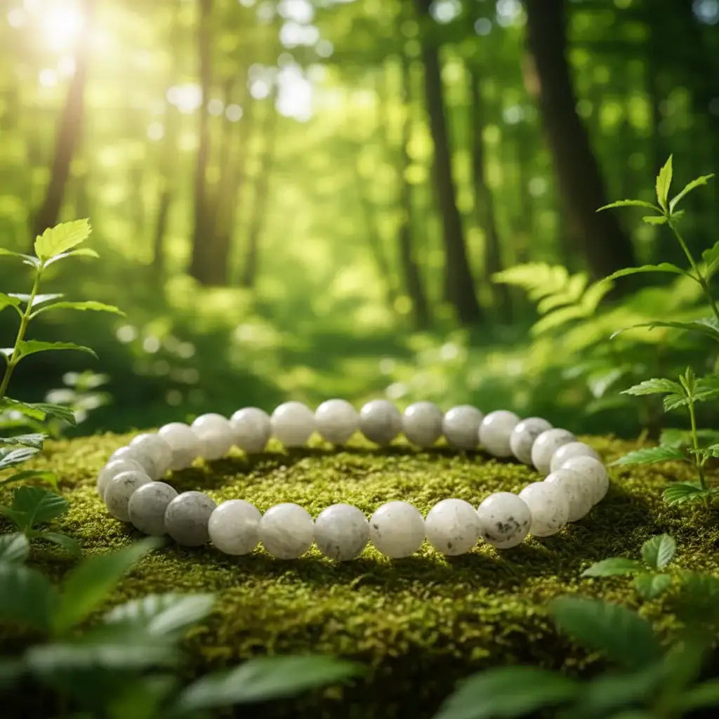 8MM Elastic Natural Stone Bracelets - CS: Grey flash